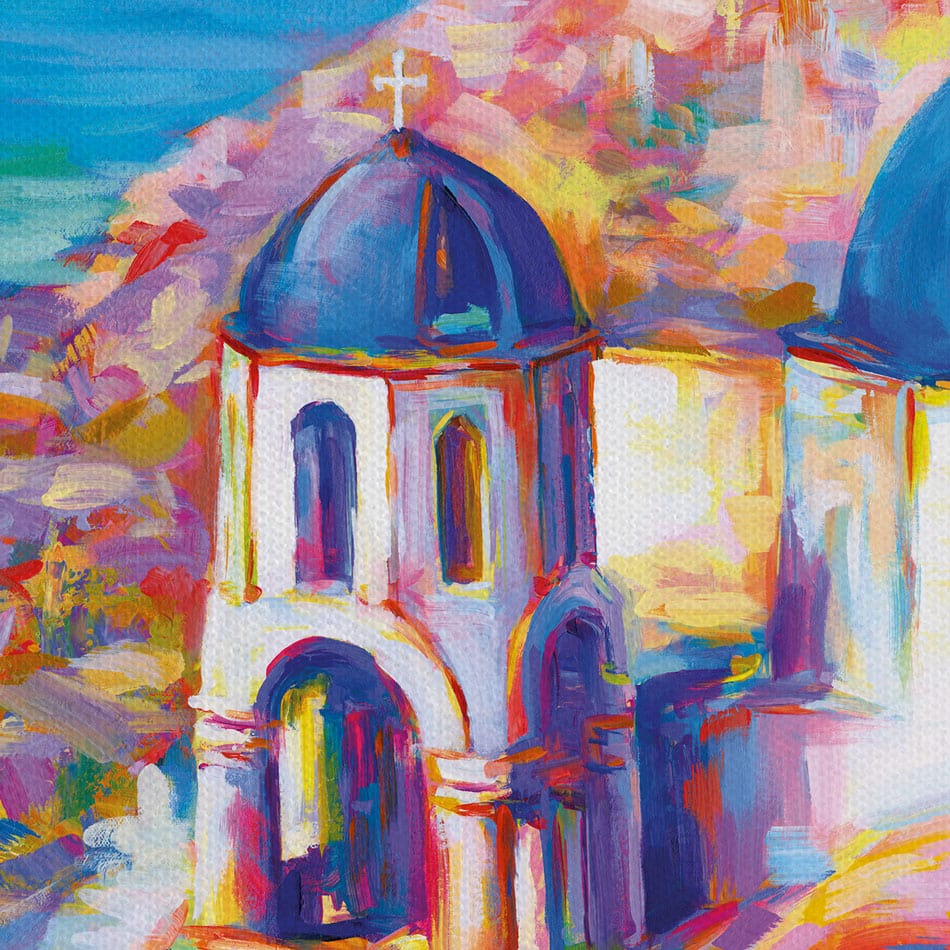 Santorini Greece Canvas Print wall art product Leon Devenice