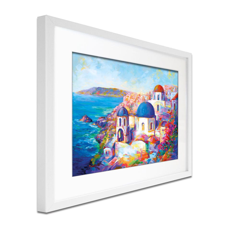Santorini Greece Framed Art Print wall art product Leon Devenice