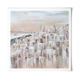 Santorini Oia Dreams Square Art Print Santorini Oia Dreams Square Art Print wall art product Art Print Shop