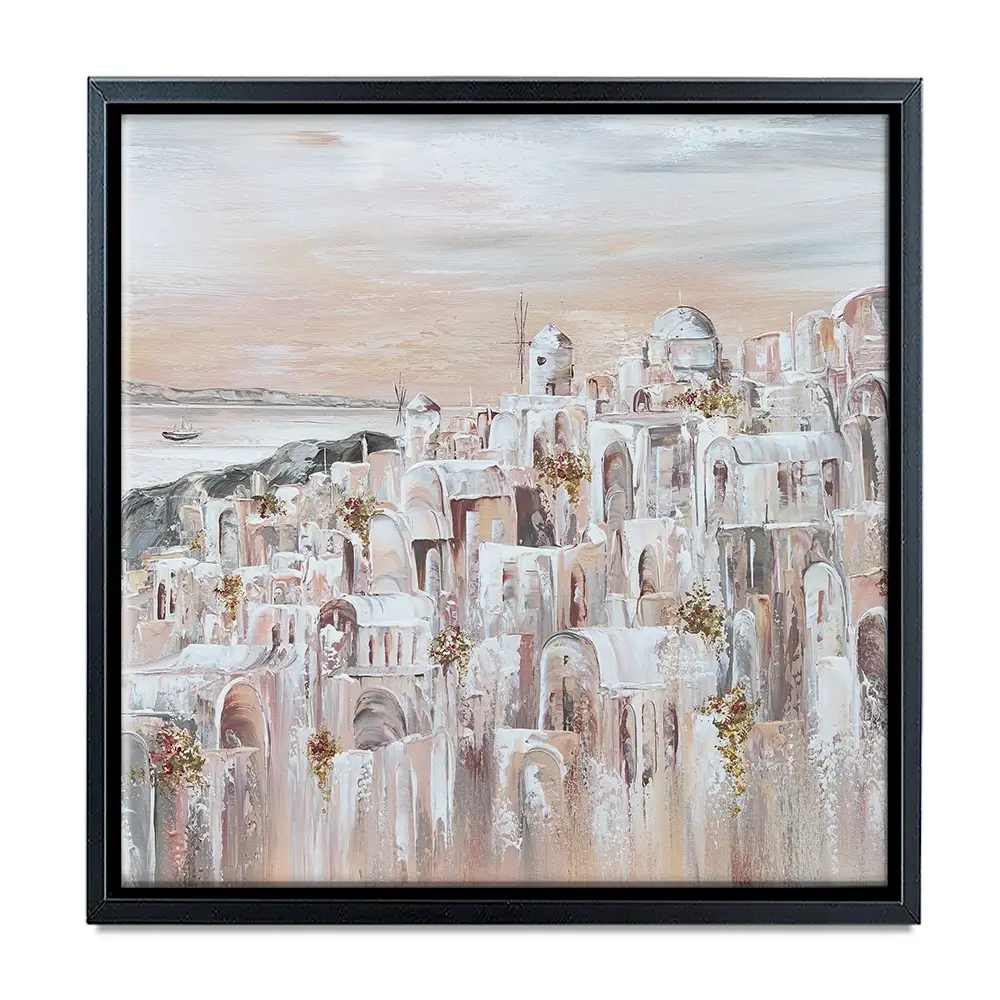 Santorini Oia Dreams Square Canvas Print Santorini Oia Dreams Square Canvas Print wall art product Art Print Shop