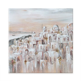 Santorini Oia Dreams Square Canvas Print Santorini Oia Dreams Square Canvas Print wall art product Art Print Shop