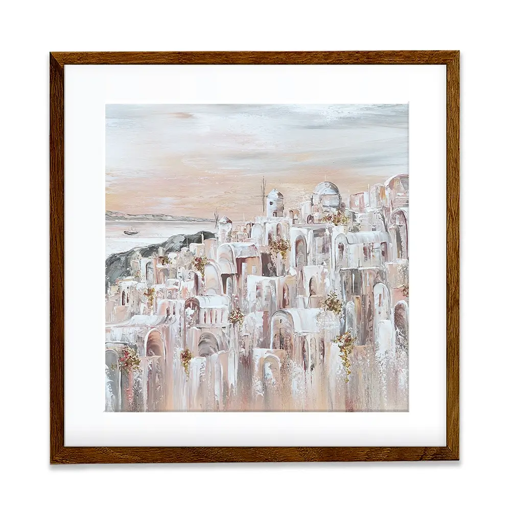 Santorini Oia Dreams Square Framed Art Print Santorini Oia Dreams Square Framed Art Print wall art product Art Print Shop