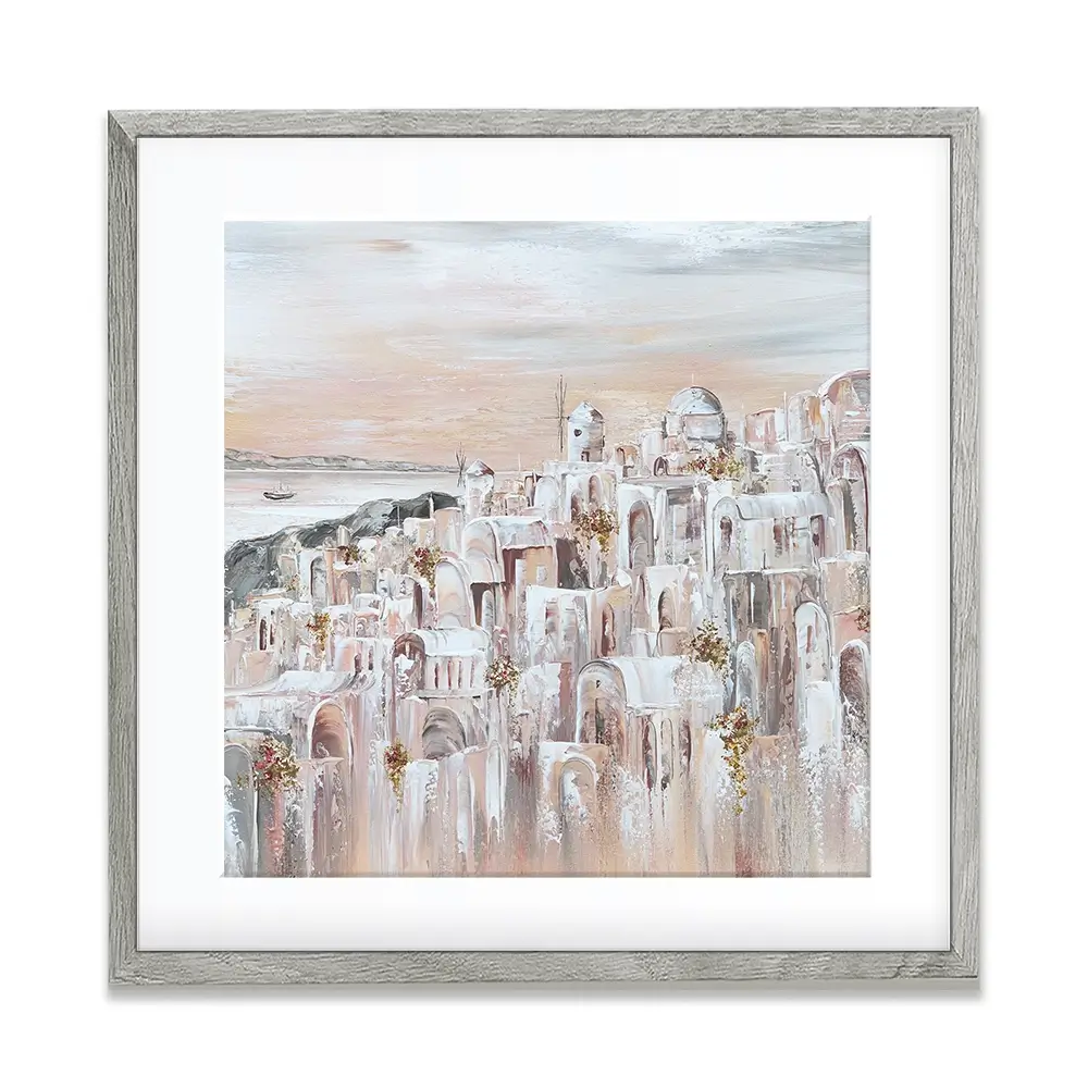 Santorini Oia Dreams Square Framed Art Print Santorini Oia Dreams Square Framed Art Print wall art product Art Print Shop