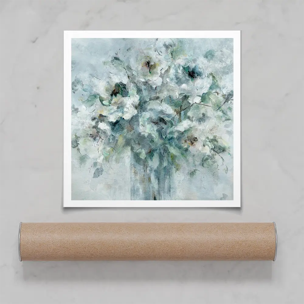 Sapphire Still Life Square Art Print Sapphire Still Life Square Art Print wall art product Carol Robinson