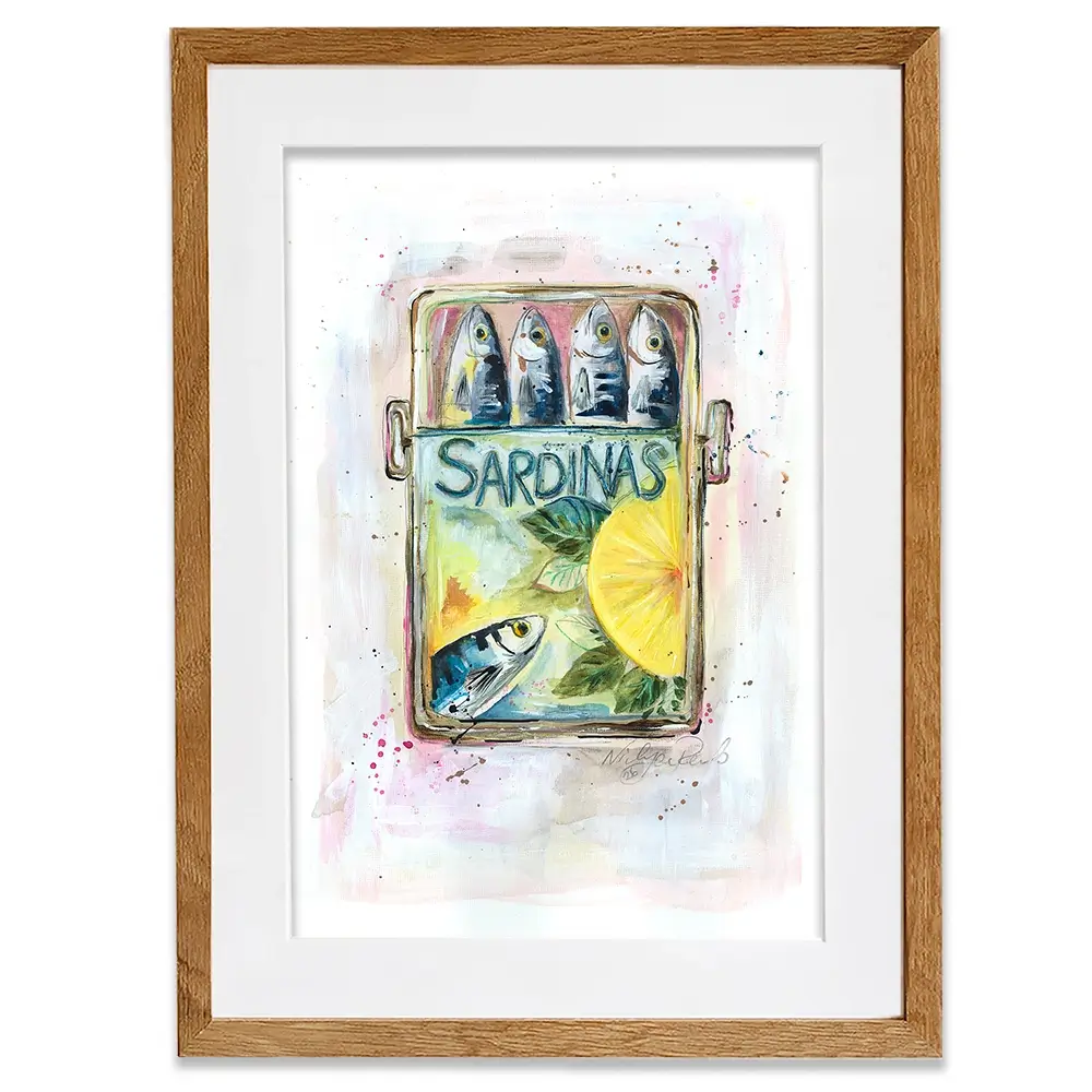 Sardinas Framed Art Print Sardinas Framed Art Print wall art product Nicola Jane Rowles