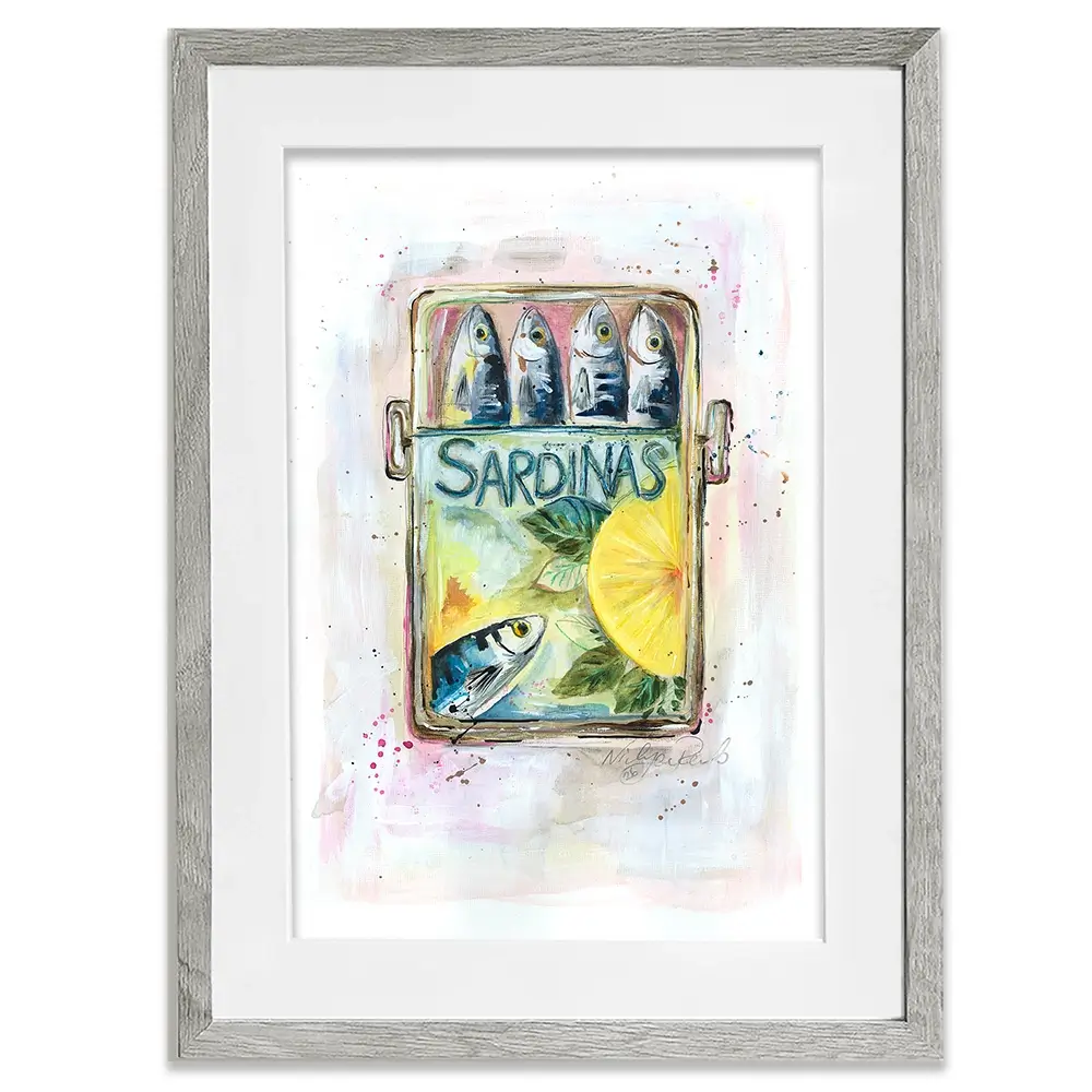 Sardinas Framed Art Print Sardinas Framed Art Print wall art product Nicola Jane Rowles