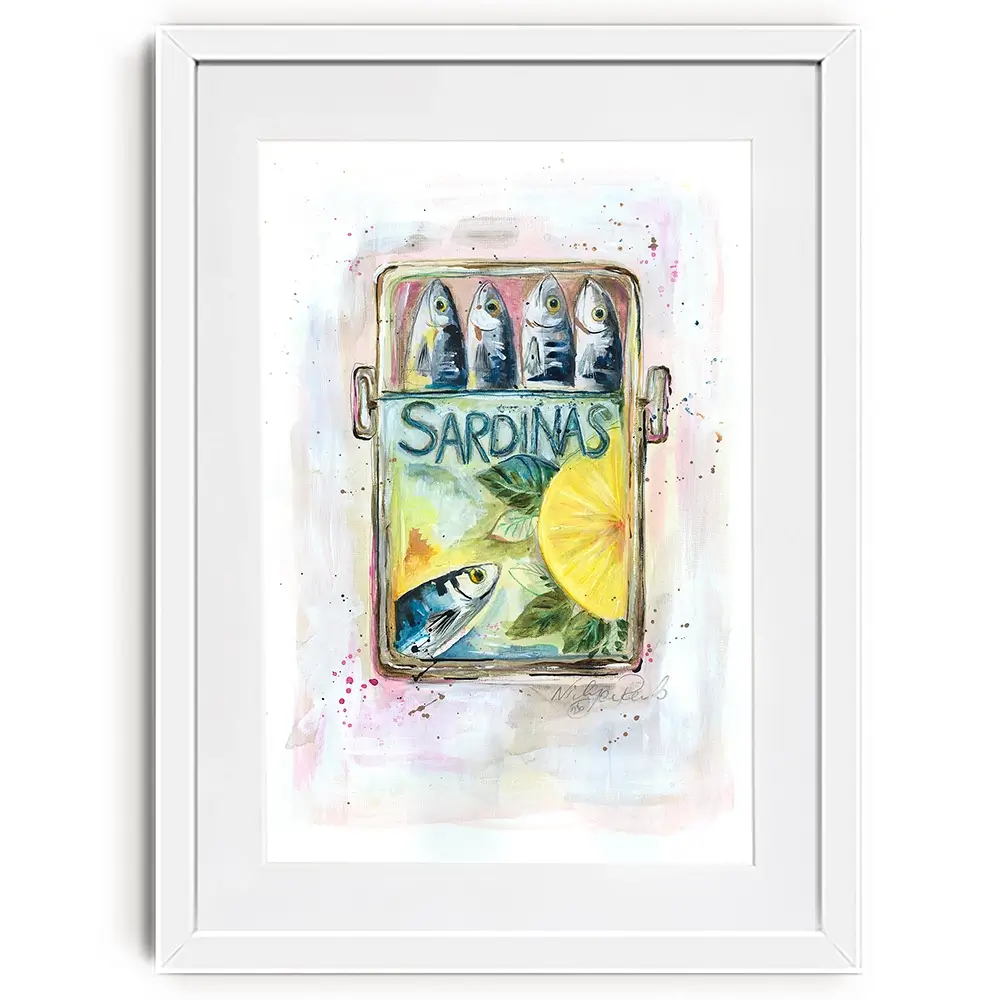 Sardinas Framed Art Print Sardinas Framed Art Print wall art product Nicola Jane Rowles