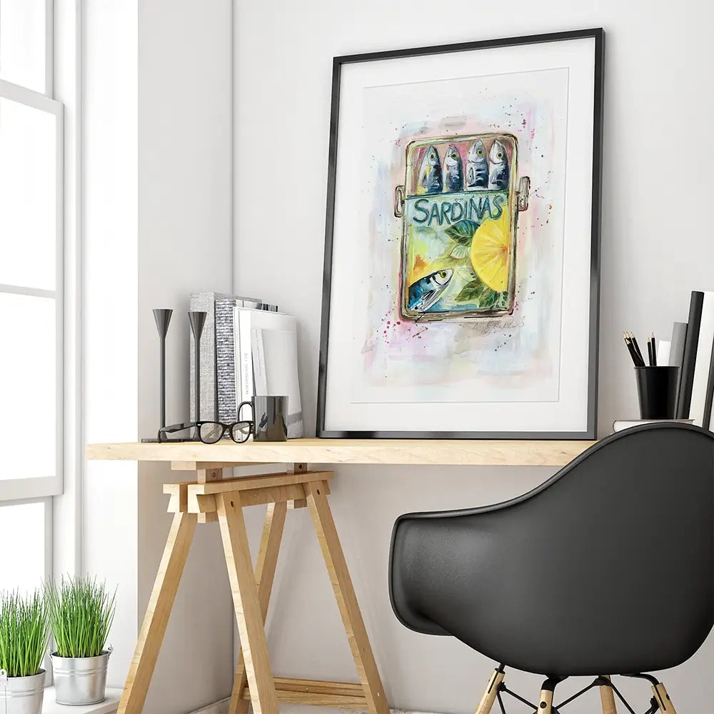 Sardinas Framed Art Print Sardinas Framed Art Print wall art product Nicola Jane Rowles