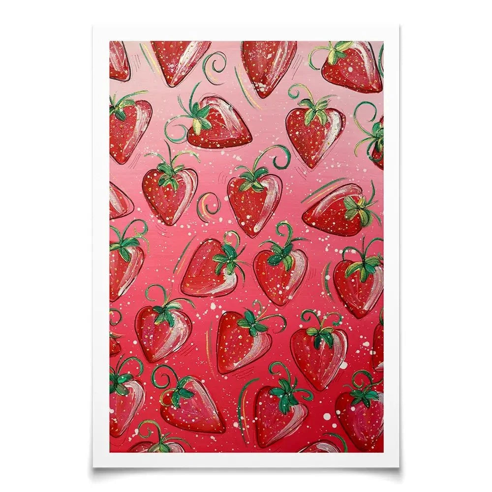 Sassy Strawberries Art Print Sassy Strawberries Art Print wall art product Elizabeth White