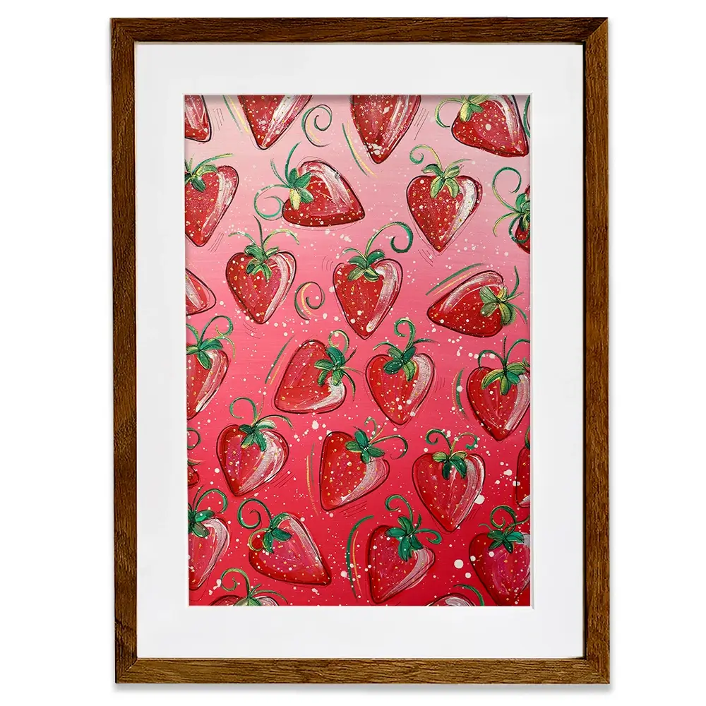 Sassy Strawberries Framed Art Print Sassy Strawberries Framed Art Print wall art product Elizabeth White