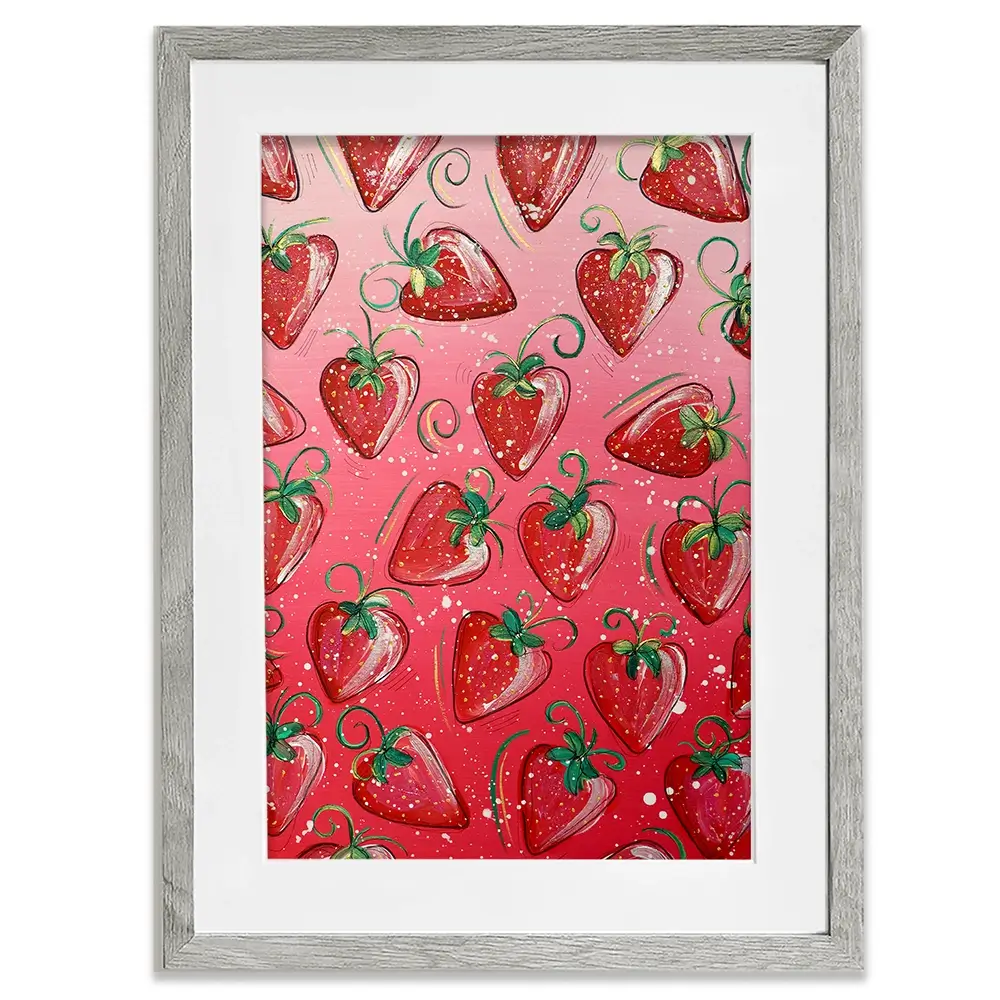 Sassy Strawberries Framed Art Print Sassy Strawberries Framed Art Print wall art product Elizabeth White