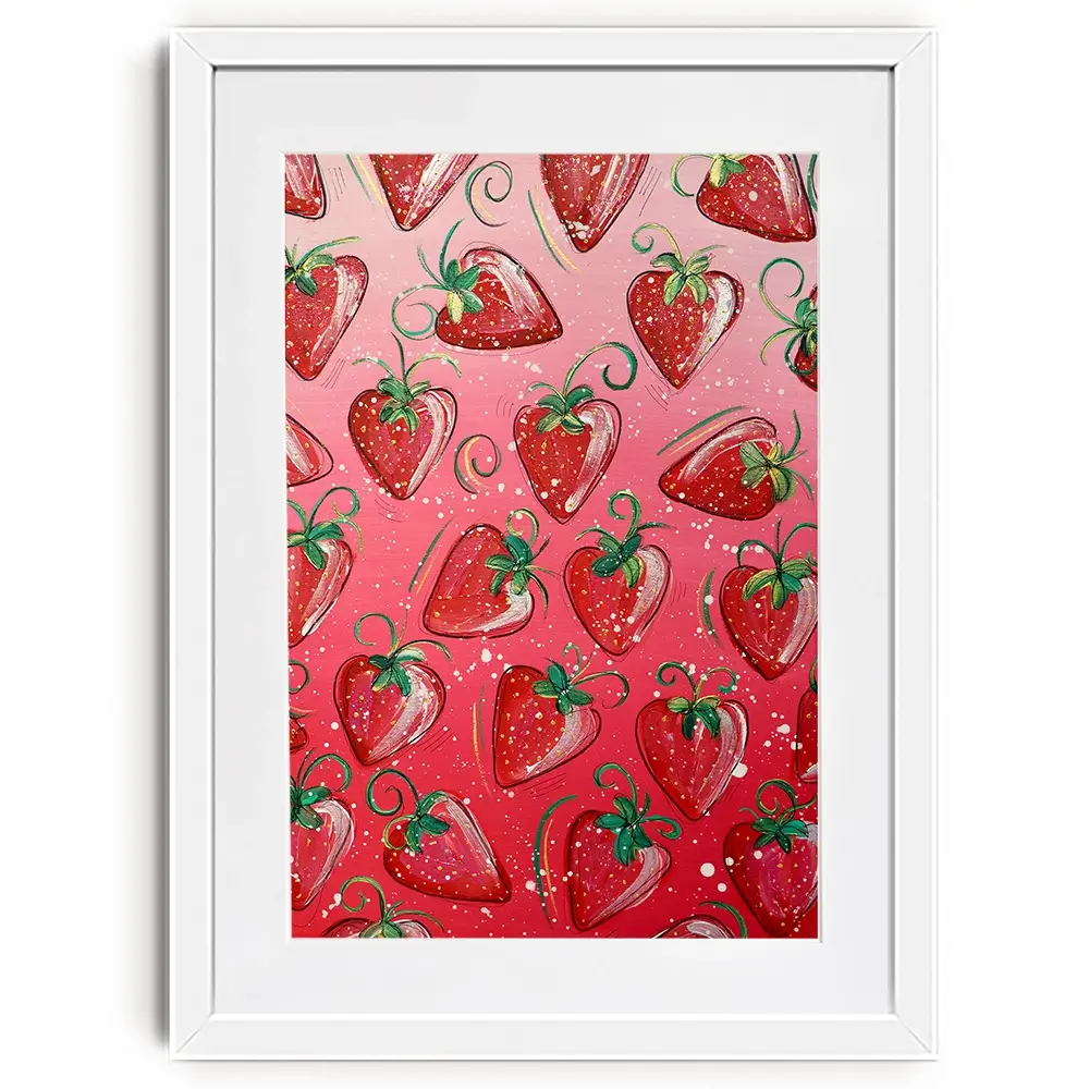 Sassy Strawberries Framed Art Print Sassy Strawberries Framed Art Print wall art product Elizabeth White