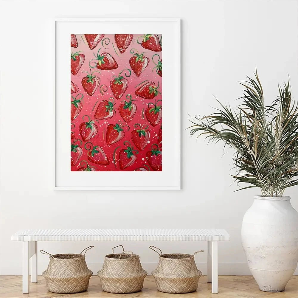 Sassy Strawberries Framed Art Print Sassy Strawberries Framed Art Print wall art product Elizabeth White