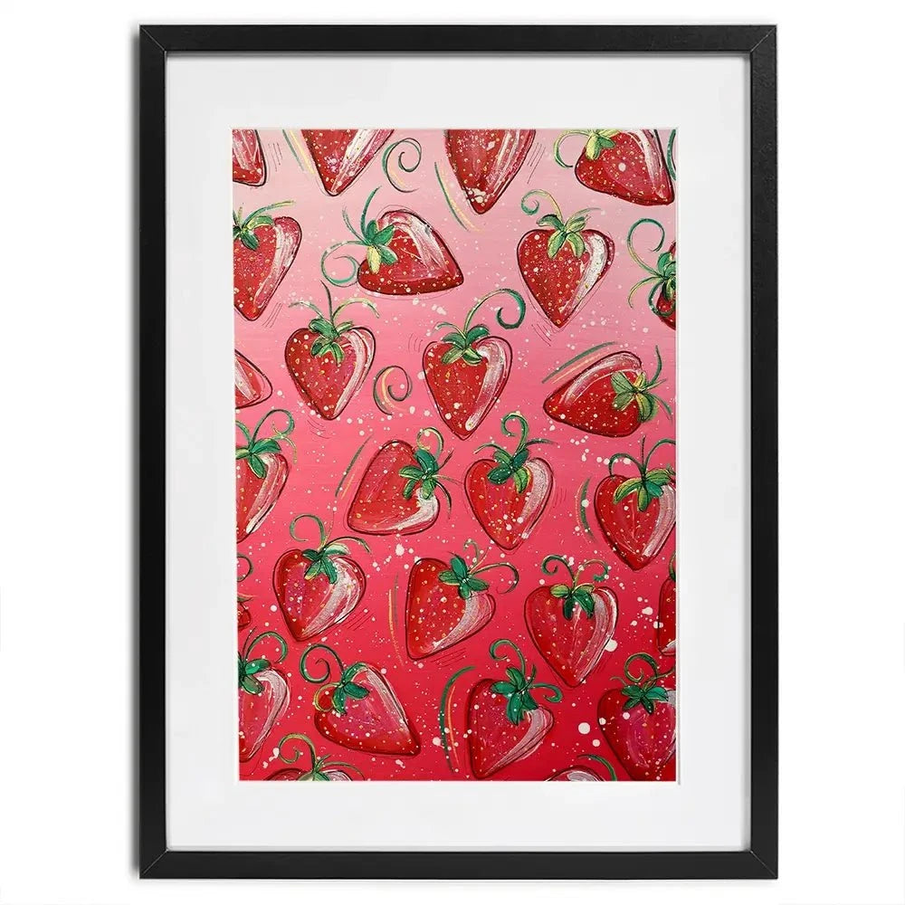 Sassy Strawberries Framed Art Print Sassy Strawberries Framed Art Print wall art product Elizabeth White