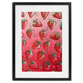 Sassy Strawberries Framed Art Print Sassy Strawberries Framed Art Print wall art product Elizabeth White