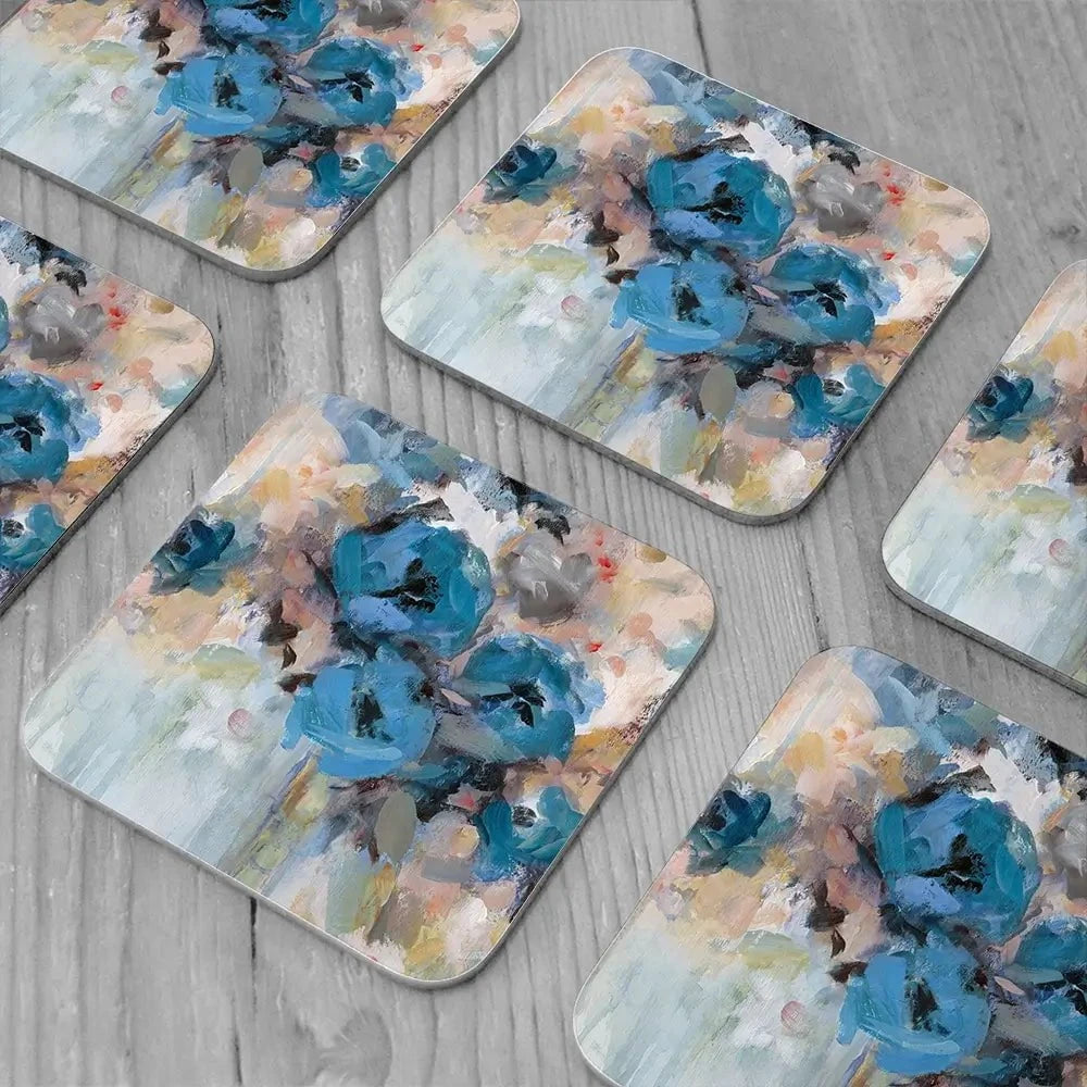Saturated Garden Coaster Set Saturated Garden Coaster Set wall art product Carol Robinson