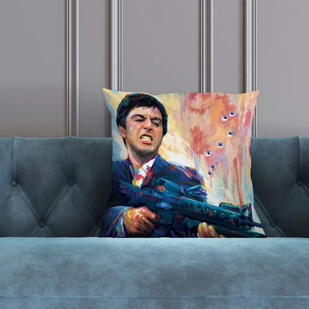 Scarface Cushion Scarface Cushion wall art product Art Print Shop
