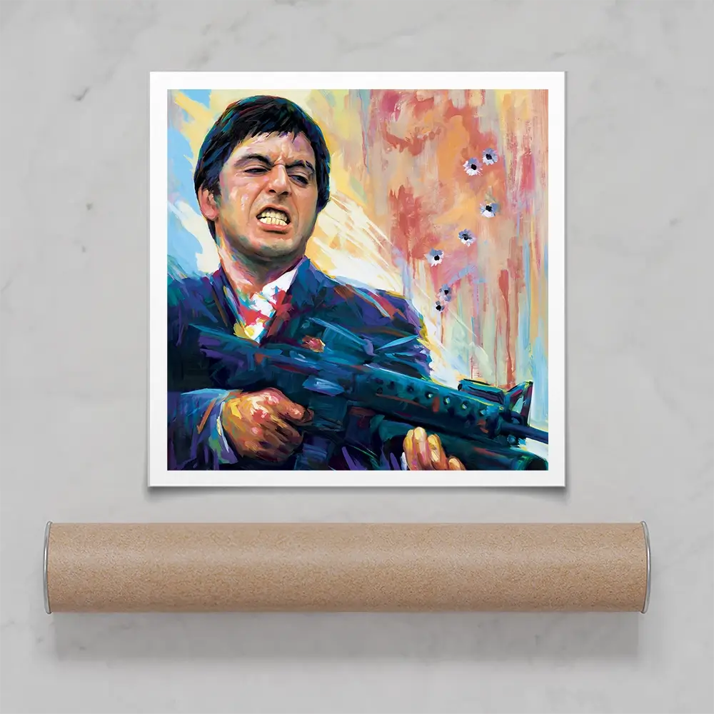 Scarface Square Art Print Scarface Square Art Print wall art product Art Print Shop