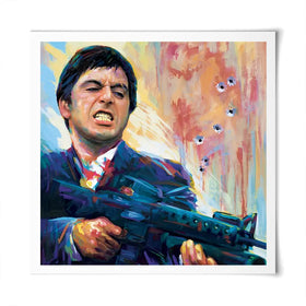Scarface Square Art Print Scarface Square Art Print wall art product Art Print Shop