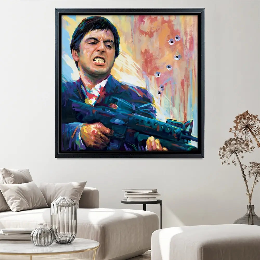Scarface Square Canvas Print Scarface Square Canvas Print wall art product Art Print Shop