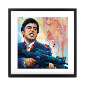 Scarface Square Framed Art Print Scarface Square Framed Art Print wall art product Art Print Shop