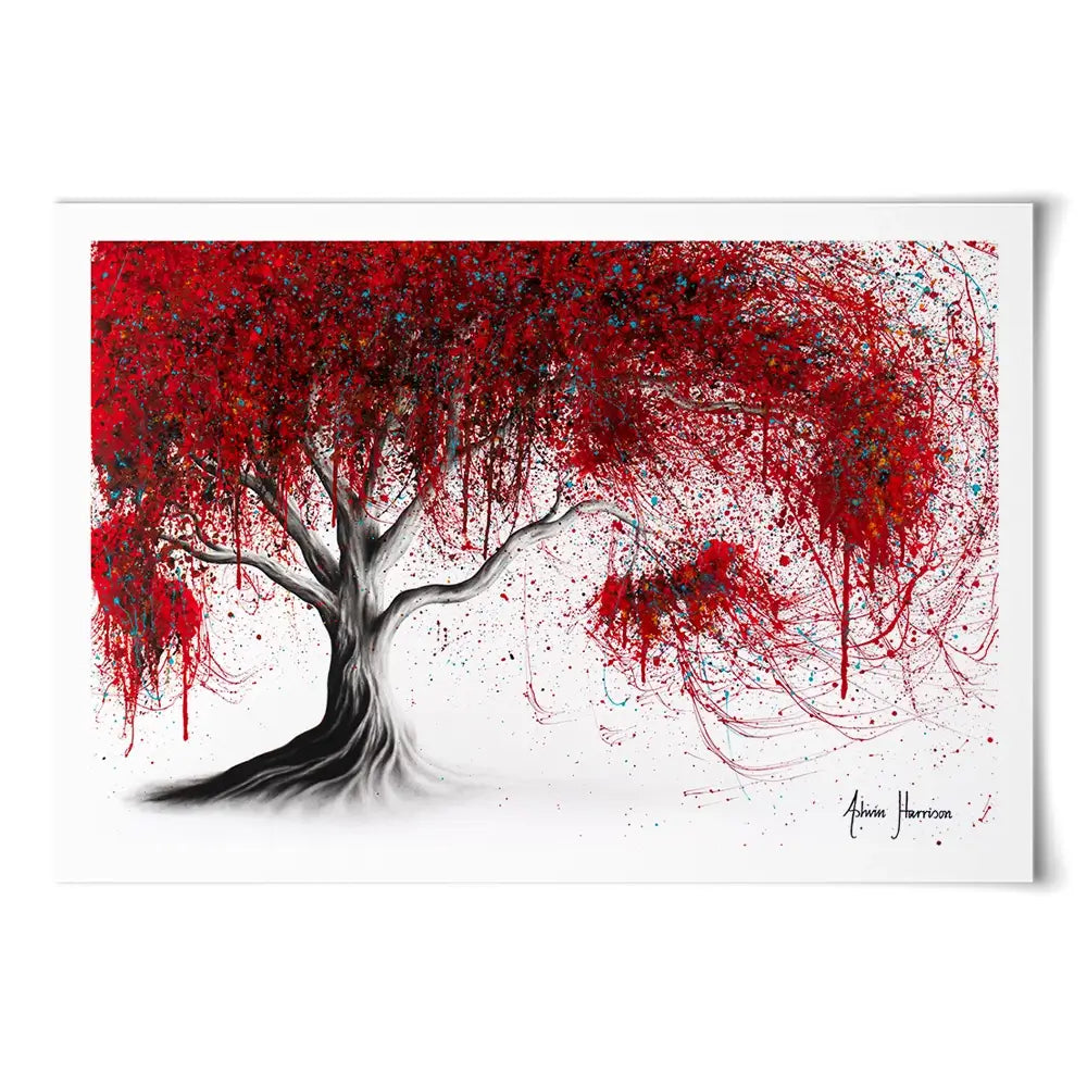 Scarlet Picnic Dream Tree Art Print Scarlet Picnic Dream Tree Art Print wall art product Ashvin Harrison