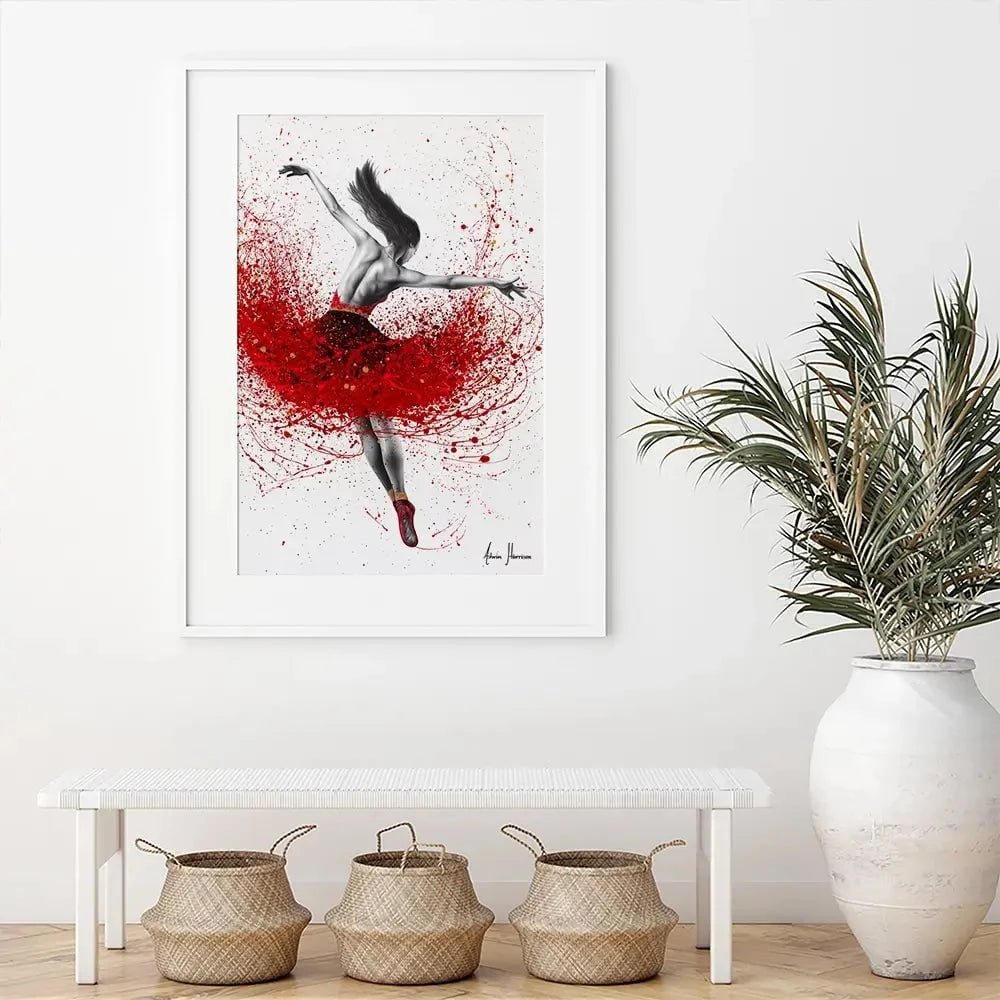 Scarlet Sensation Dance Framed Art Print Scarlet Sensation Dance Framed Art Print wall art product Ashvin Harrison