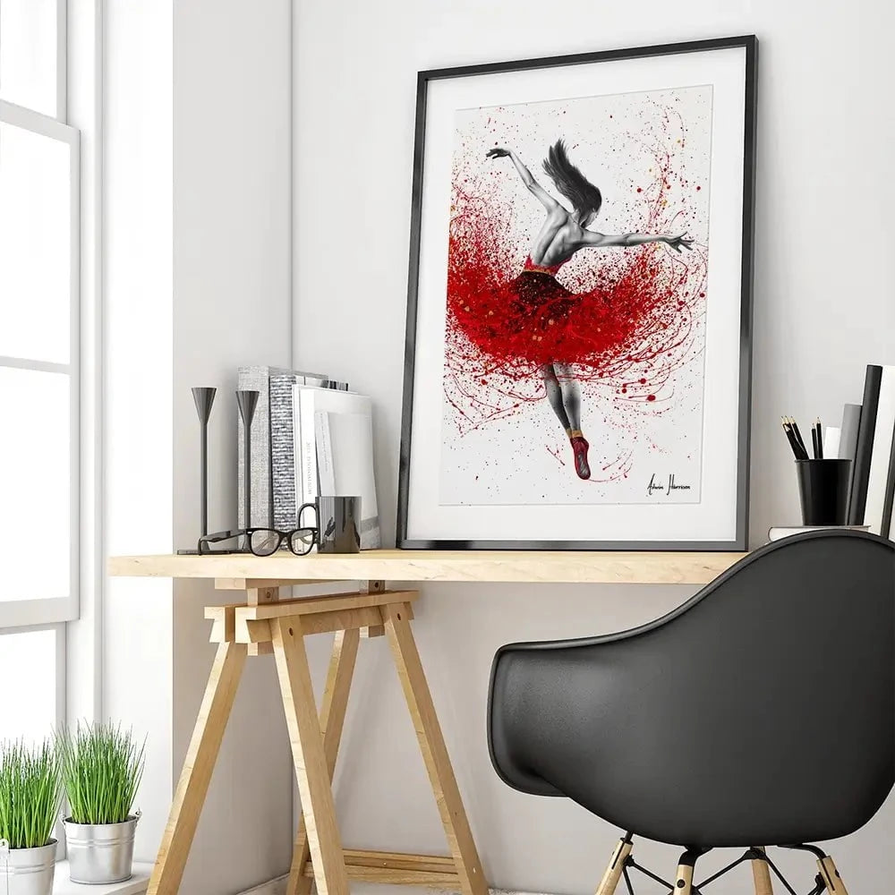 Scarlet Sensation Dance Framed Art Print Scarlet Sensation Dance Framed Art Print wall art product Ashvin Harrison