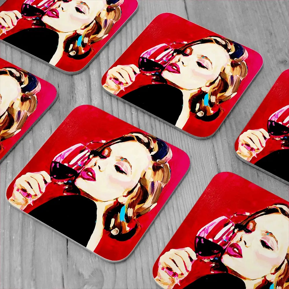 Scarlett Seduction Coaster Set Scarlett Seduction Coaster Set wall art product Juliet Stockton