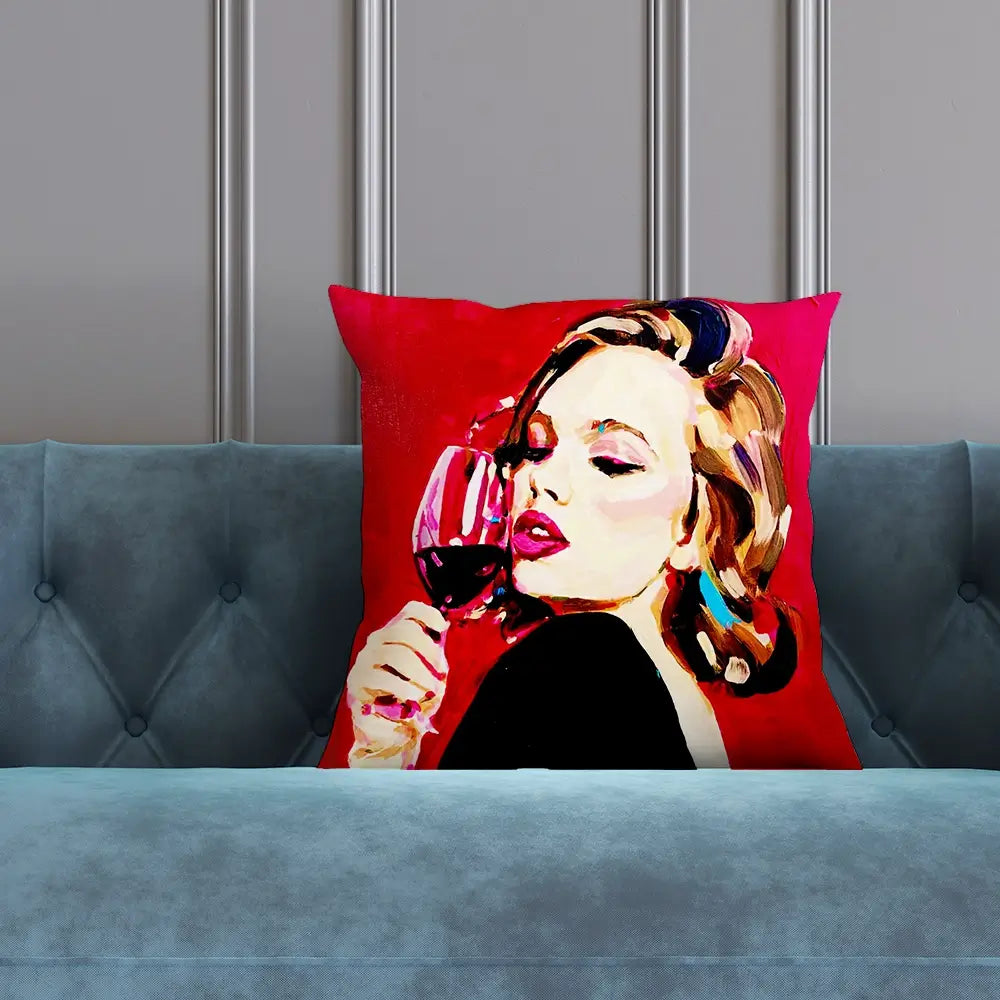 Scarlett Seduction Cushion Scarlett Seduction Cushion wall art product Juliet Stockton