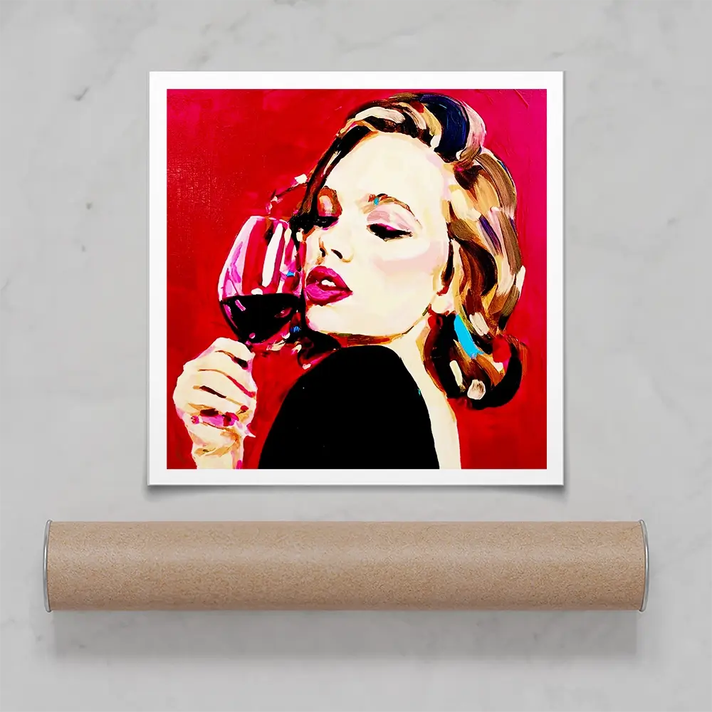 Scarlett Seduction Square Art Print Scarlett Seduction Square Art Print wall art product Juliet Stockton