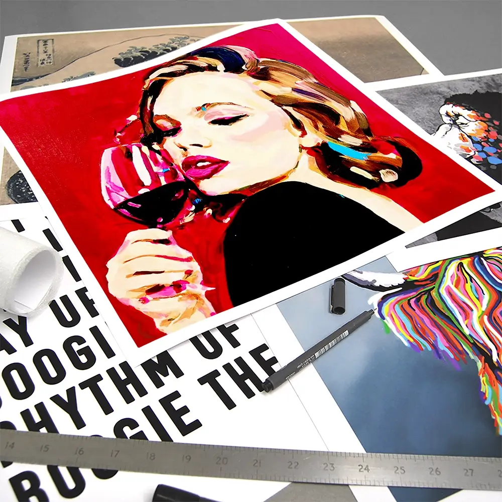 Scarlett Seduction Square Art Print Scarlett Seduction Square Art Print wall art product Juliet Stockton