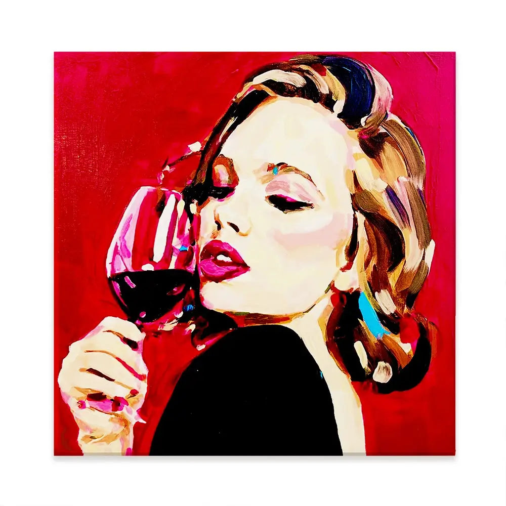 Scarlett Seduction Square Canvas Print Scarlett Seduction Square Canvas Print wall art product Juliet Stockton
