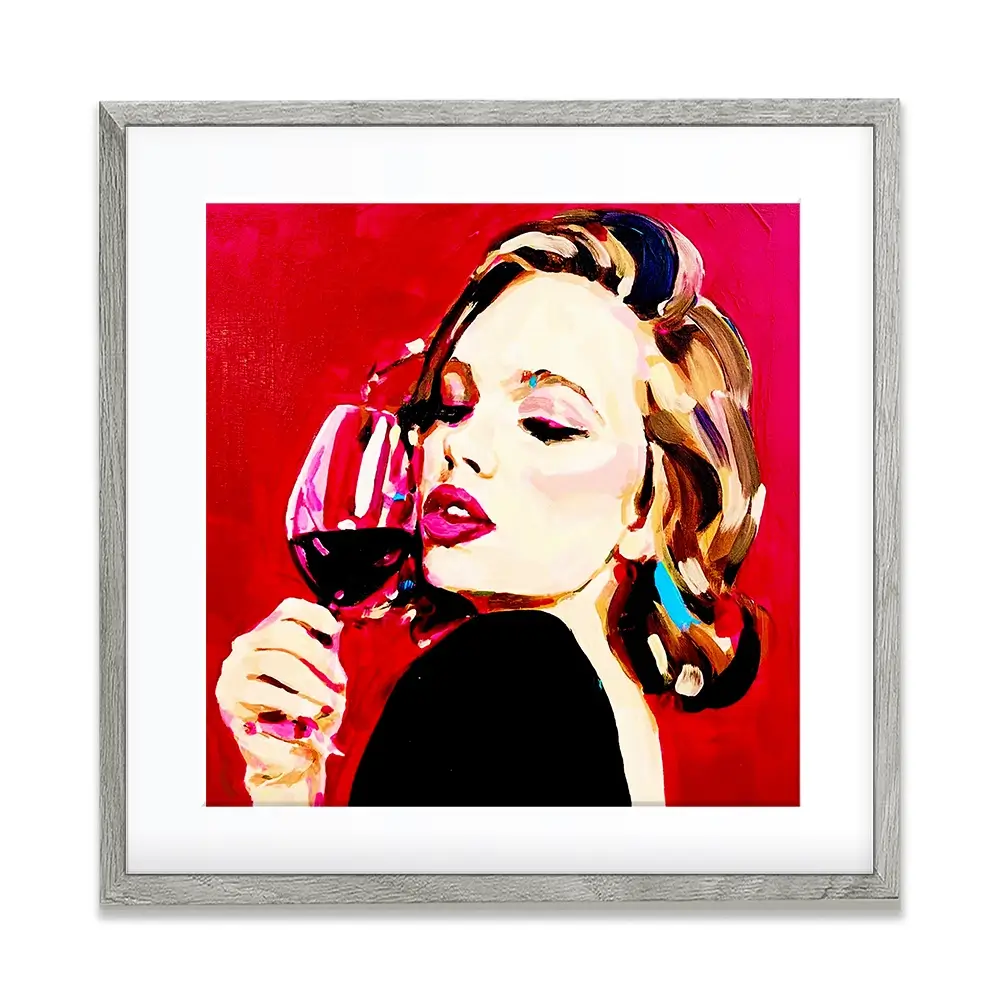 Scarlett Seduction Square Framed Art Print Scarlett Seduction Square Framed Art Print wall art product Juliet Stockton