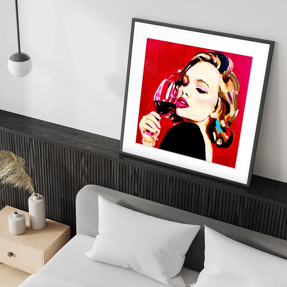Scarlett Seduction Square Framed Art Print Scarlett Seduction Square Framed Art Print wall art product Juliet Stockton
