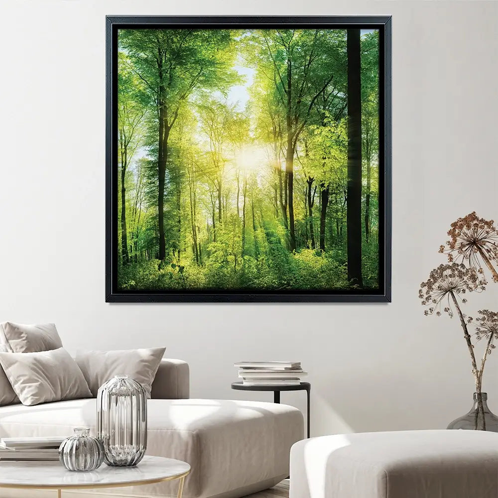 Scenic Forest Square Canvas Print Scenic Forest Square Canvas Print wall art product Smileus / Shutterstock