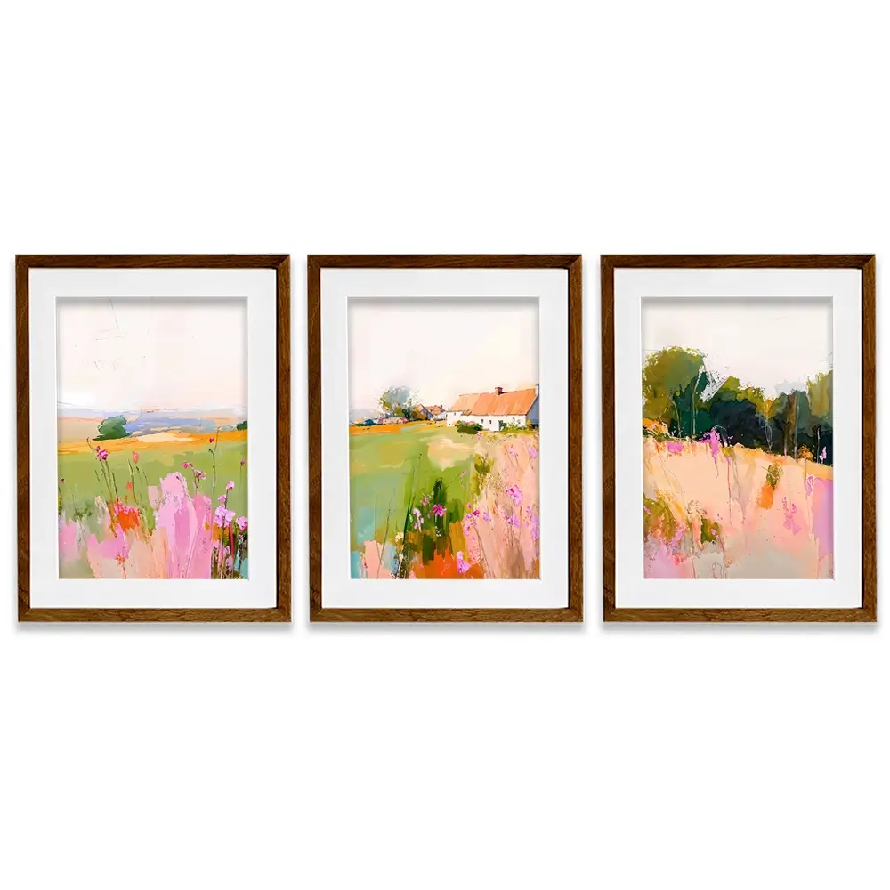 Scenic House Framed Art Print Trio Scenic House Framed Art Print Trio wall art product IAmHomeStudio