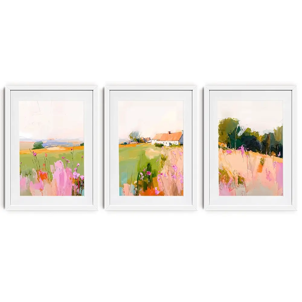 Scenic House Framed Art Print Trio Scenic House Framed Art Print Trio wall art product IAmHomeStudio