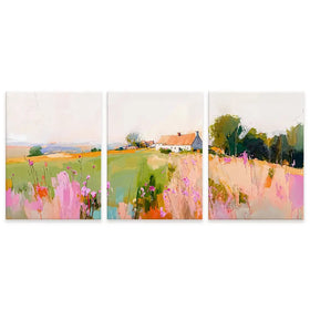 Scenic House Trio Canvas Print Scenic House Trio Canvas Print wall art product IAmHomeStudio