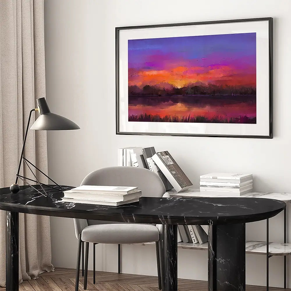 Scenic Sunset Framed Art Print Scenic Sunset Framed Art Print wall art product Art Print Shop
