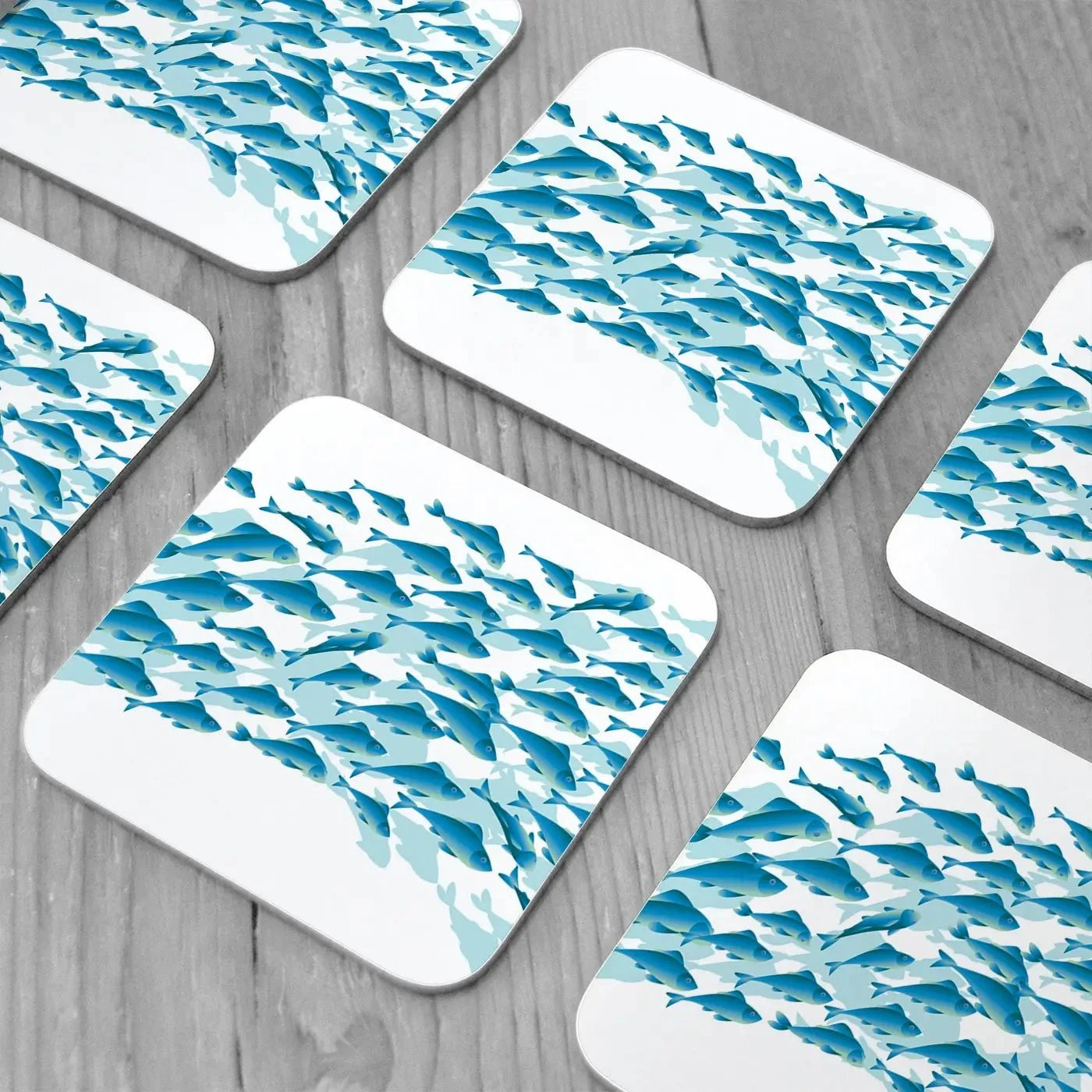 School Of Fish Coaster Set Rainbow Soul Tree Coaster Set | Rainbow Soul Tree Art Coasters wall art product Galyna_P / Shutterstock