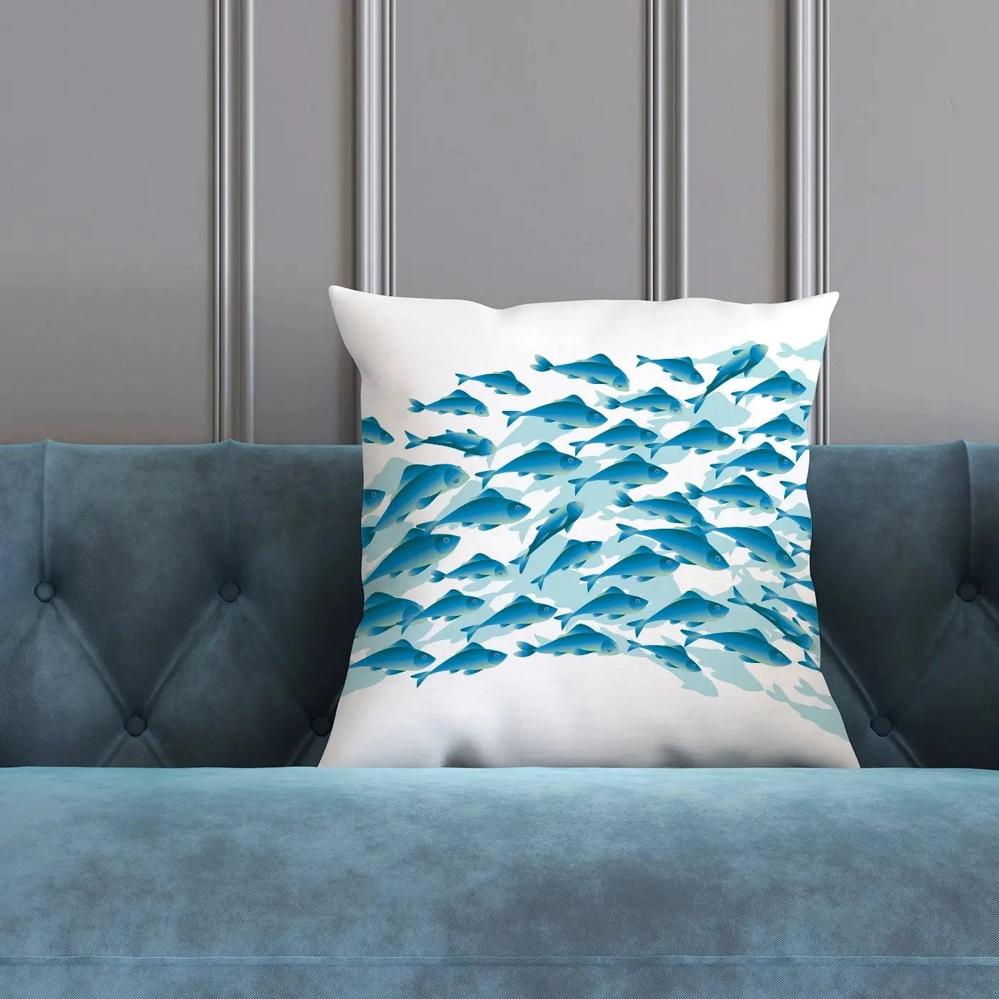 School Of Fish Cushion School Of Fish Cushion wall art product Galyna_P / Shutterstock