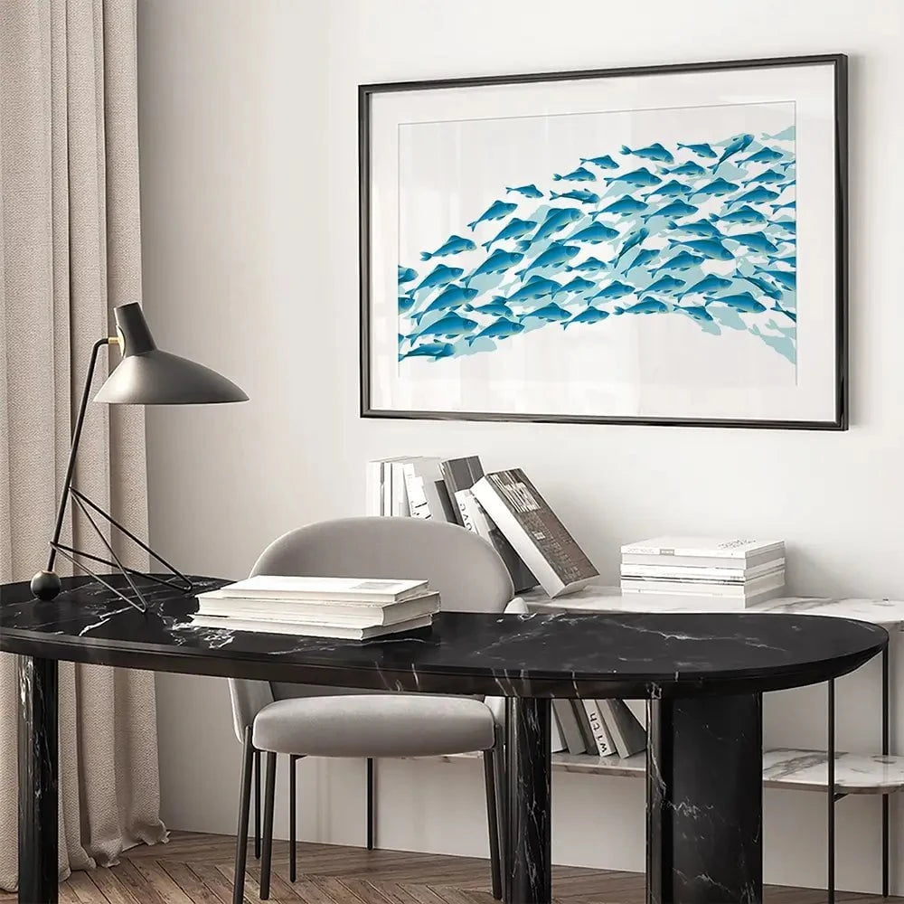 School Of Fish Framed Art Print School Of Fish Framed Art Print wall art product Galyna_P / Shutterstock