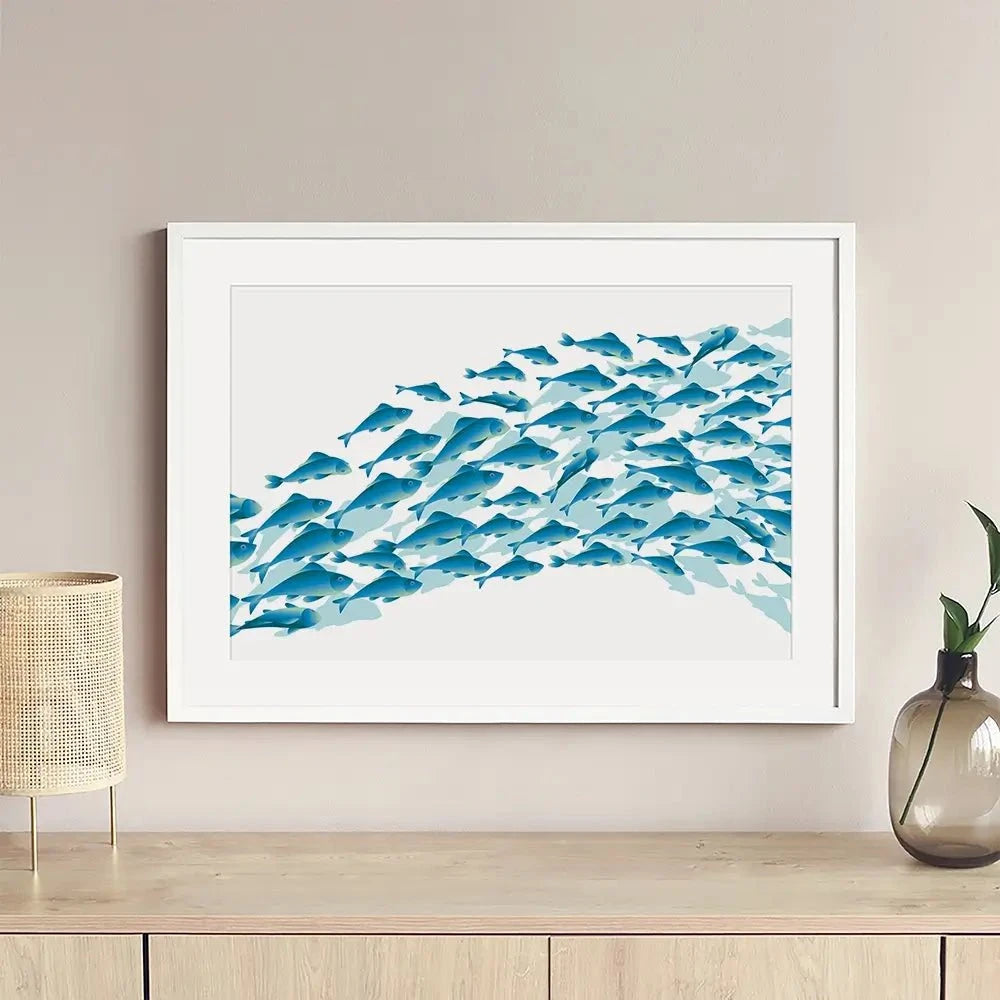 School Of Fish Framed Art Print School Of Fish Framed Art Print wall art product Galyna_P / Shutterstock