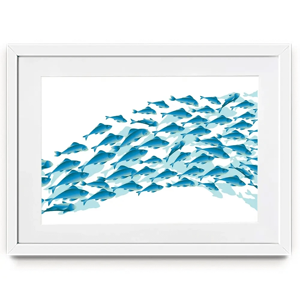 School Of Fish Framed Art Print School Of Fish Framed Art Print wall art product Galyna_P / Shutterstock