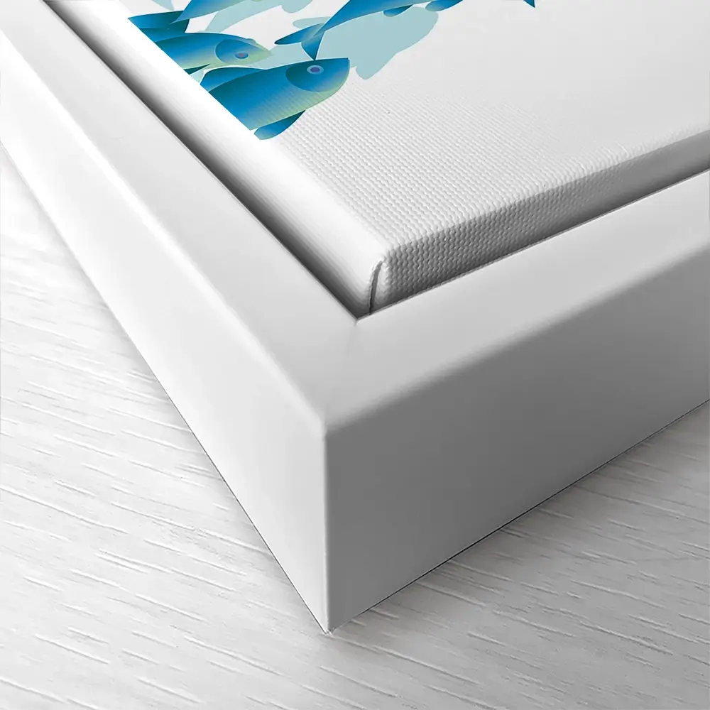 School Of Fish Square Canvas Print School Of Fish Square Canvas Print wall art product Galyna_P / Shutterstock