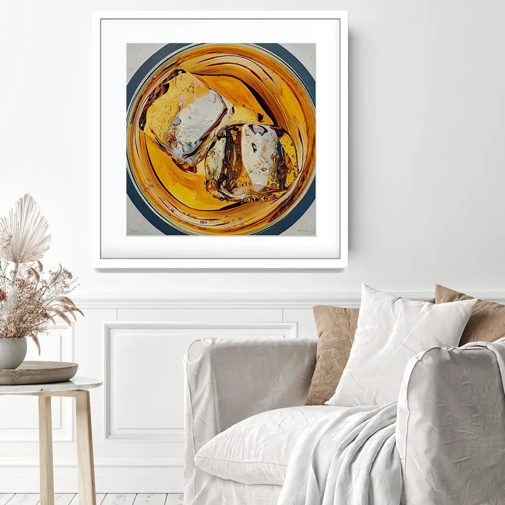Scotch On The Rocks Cocktail Square Framed Art Print Scotch On The Rocks Cocktail Square Framed Art Print wall art product David Alexander Elder