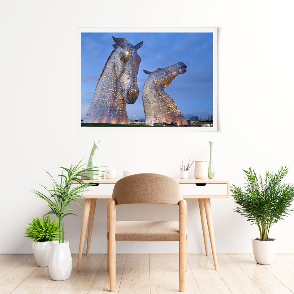 Scottish Kelpies At Night Art Print – Art Print Shop