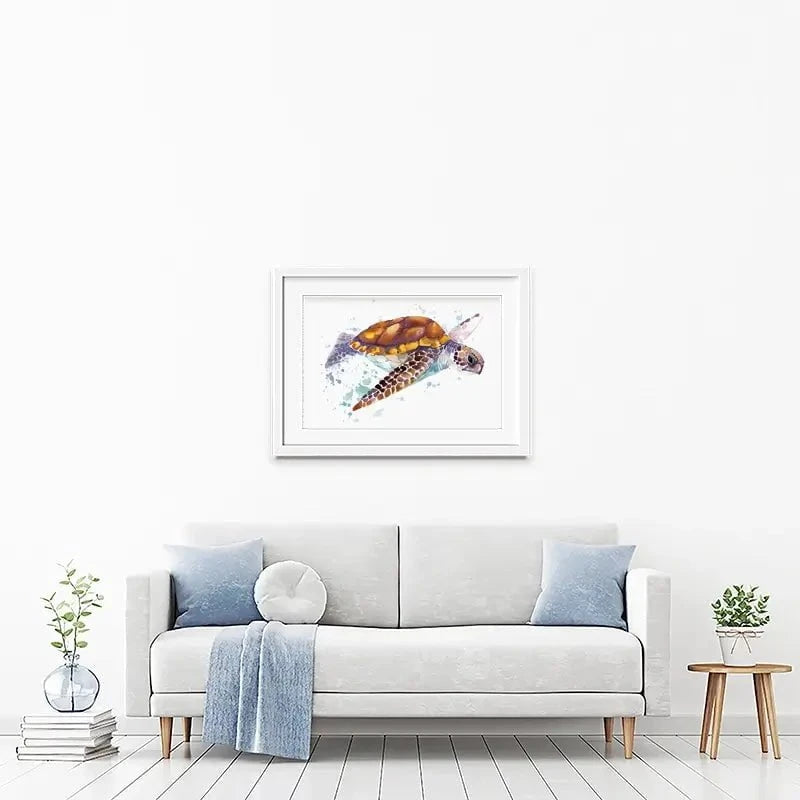 Sea Turtle Framed Art Print Sea Turtle Framed Art Print wall art product Faenkova Elena / Shutterstock