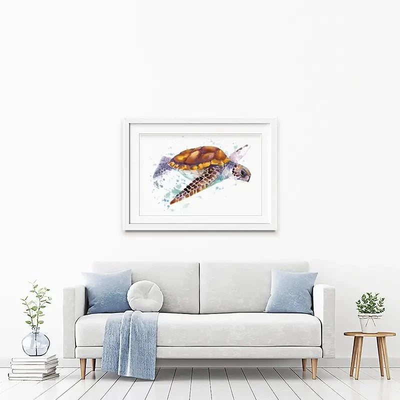 Sea Turtle Framed Art Print Sea Turtle Framed Art Print wall art product Faenkova Elena / Shutterstock